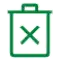 New Project (17) Green outlined trash can icon with a green X, related to roof and asphalt maintenance.